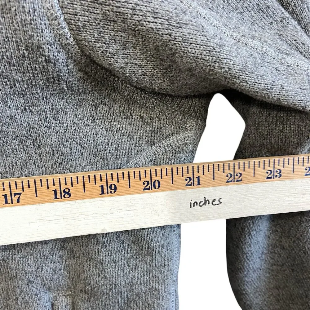 The North Face Heather Gray Full Zip Fleece Lined Sweater Jacket Men's Medium